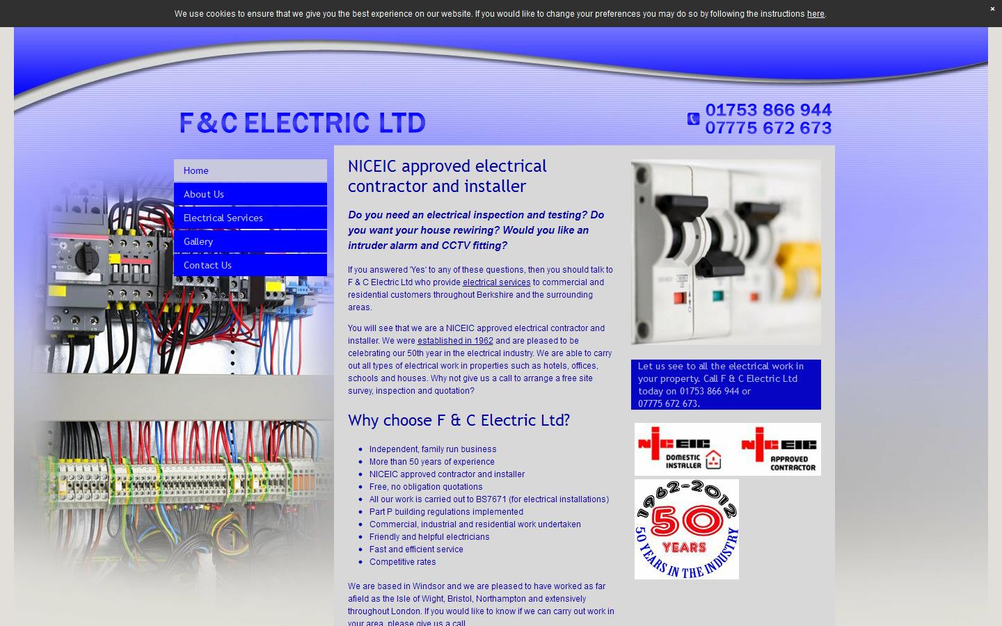 F & C Electric Ltd Website
