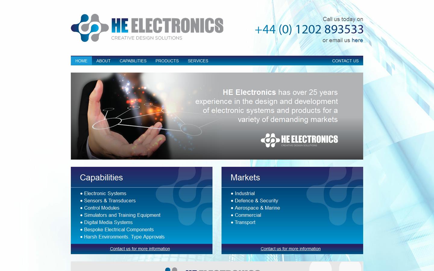 H E Electronics Website