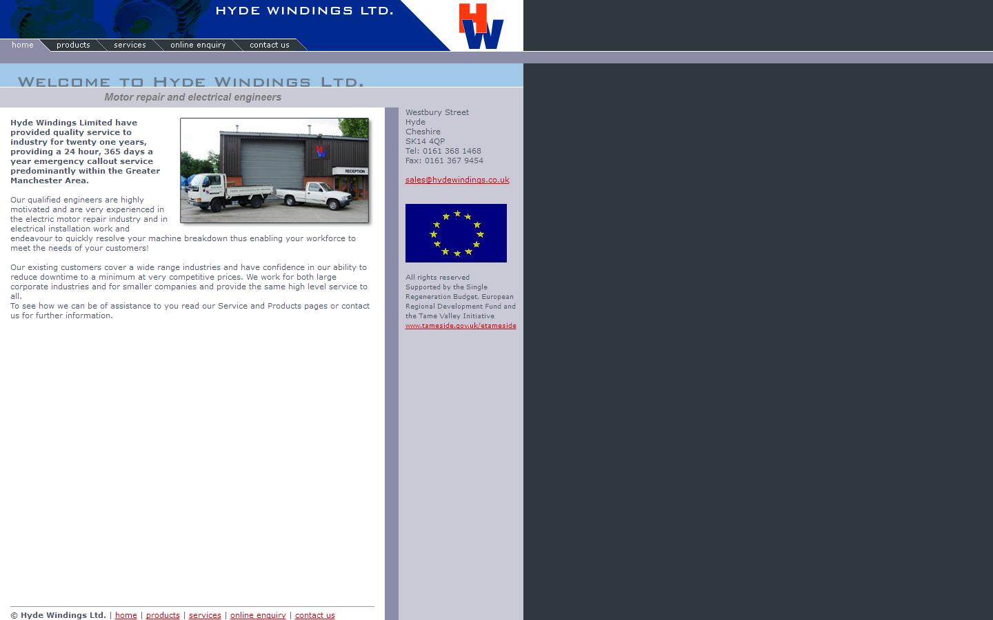 Hyde Windings Ltd Website