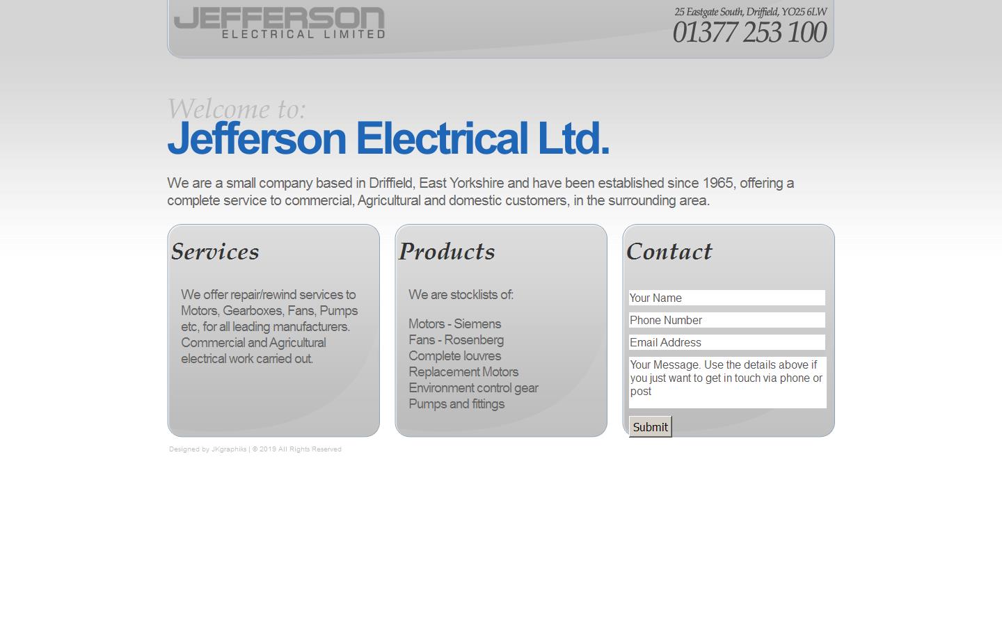 Jefferson Electrical Ltd Website