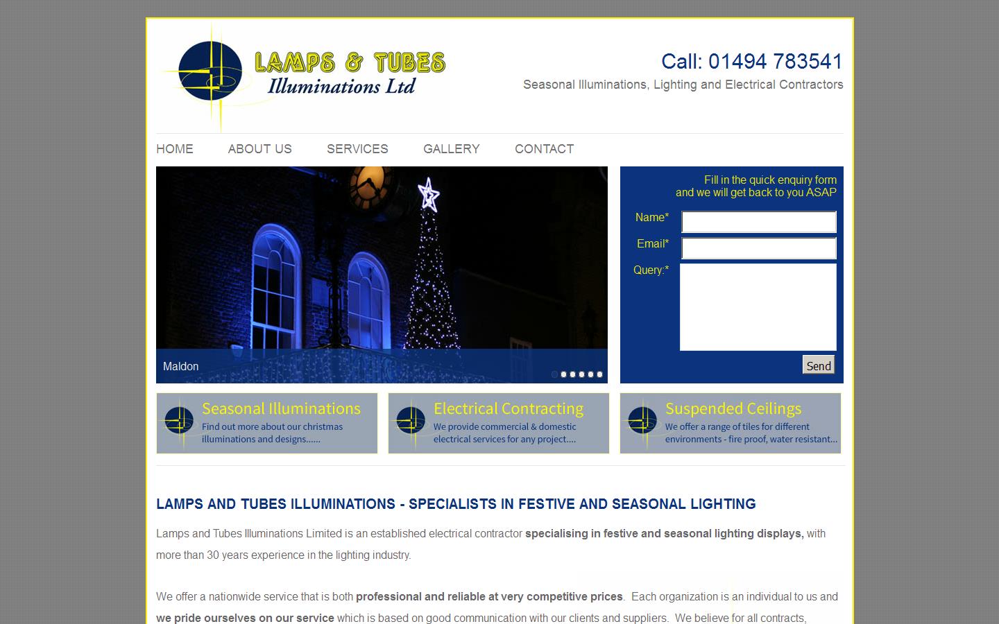 Lamps & Tubes Illuminations Ltd Website