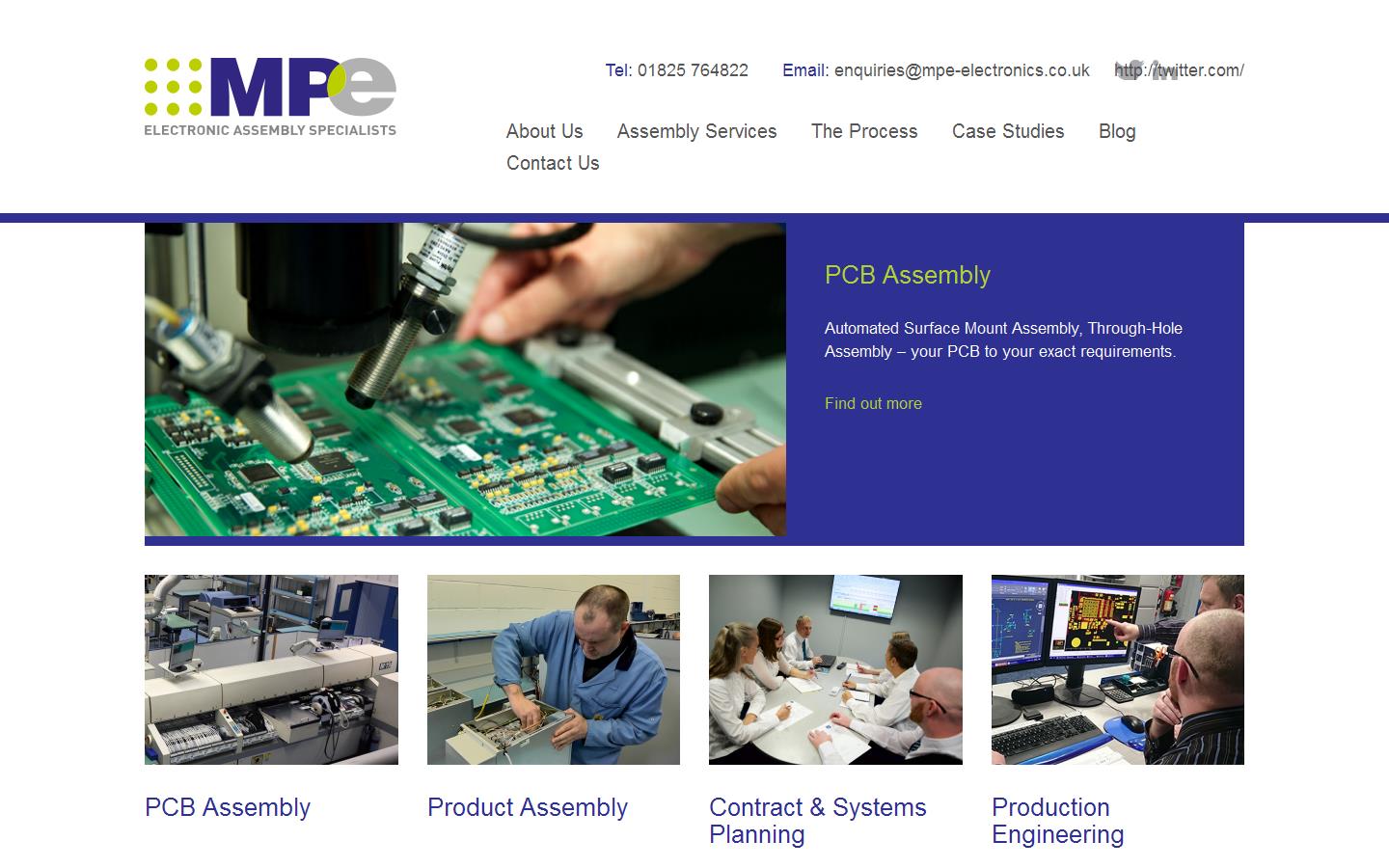 M P E Electronics Website