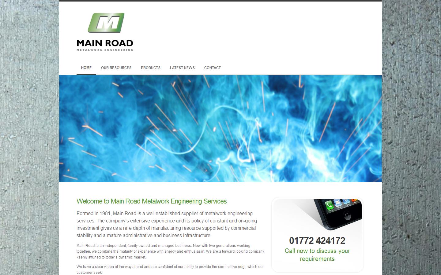 Main Road Sheet Metal Ltd Website
