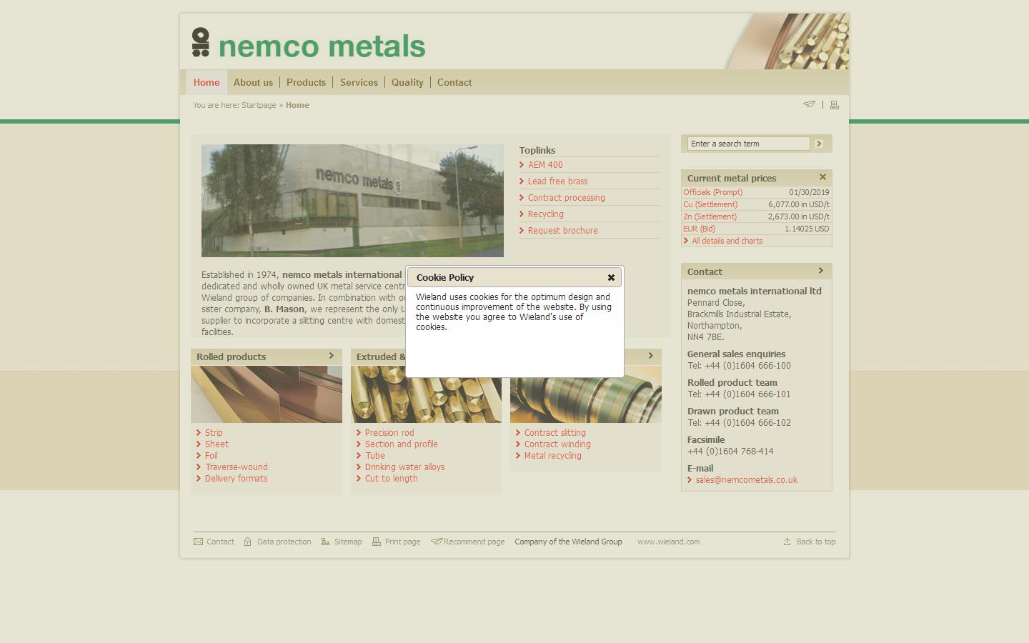 Nemco Metals Website