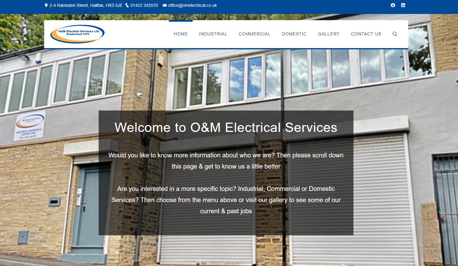 O & M Electrical Services Ltd Website