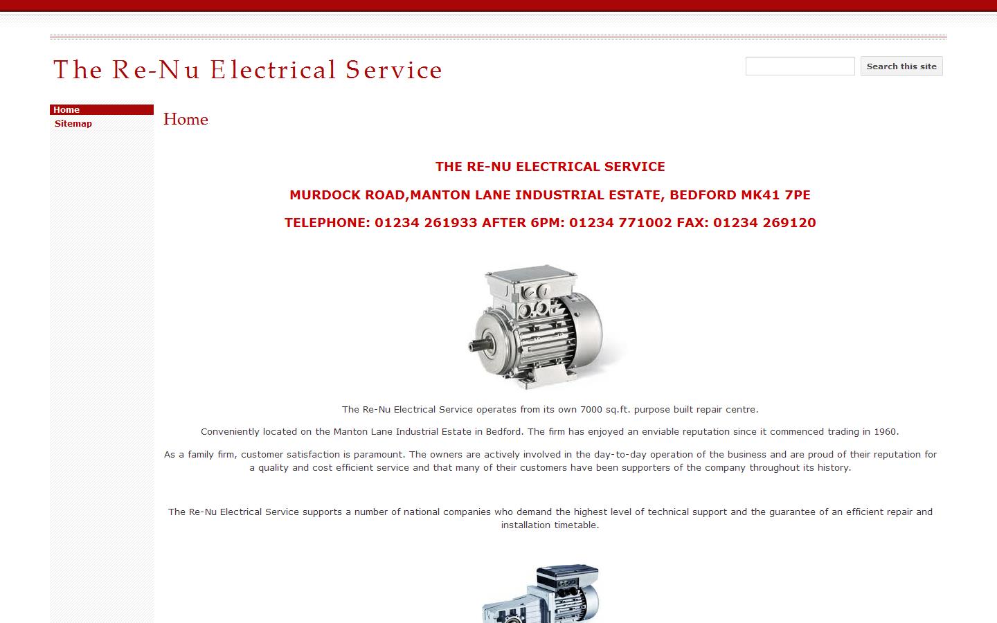 The Re-nu Electrical Service Website