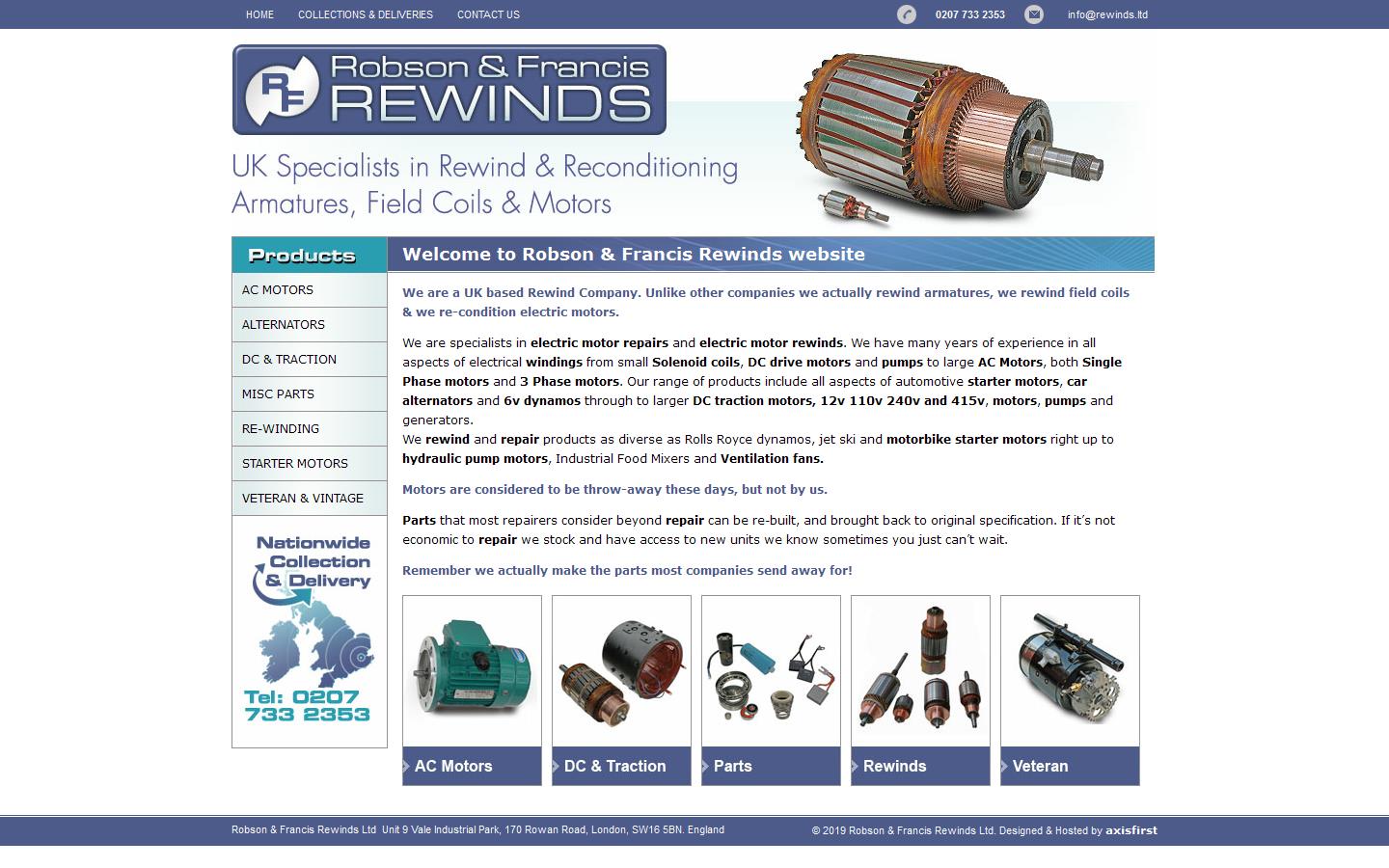 Robson & Francis Rewinds Website