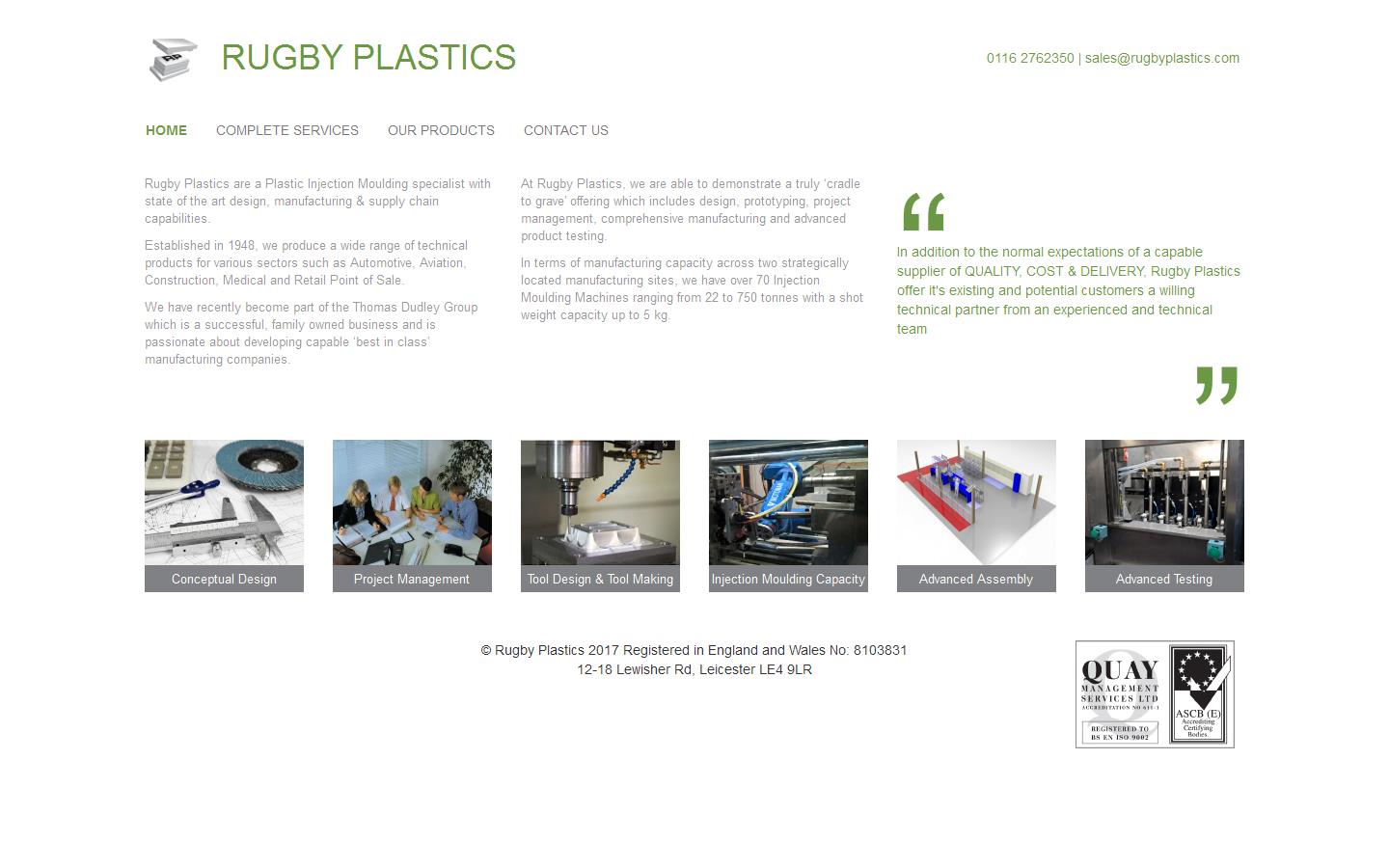 Rugby Plastics Ltd Website