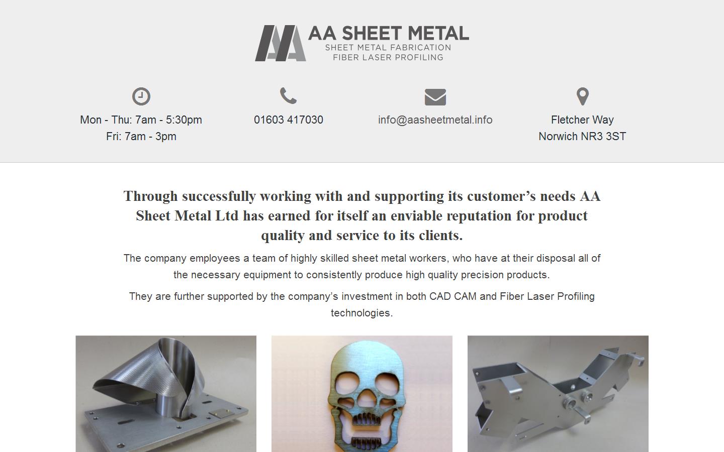 A A Sheet Metal Website