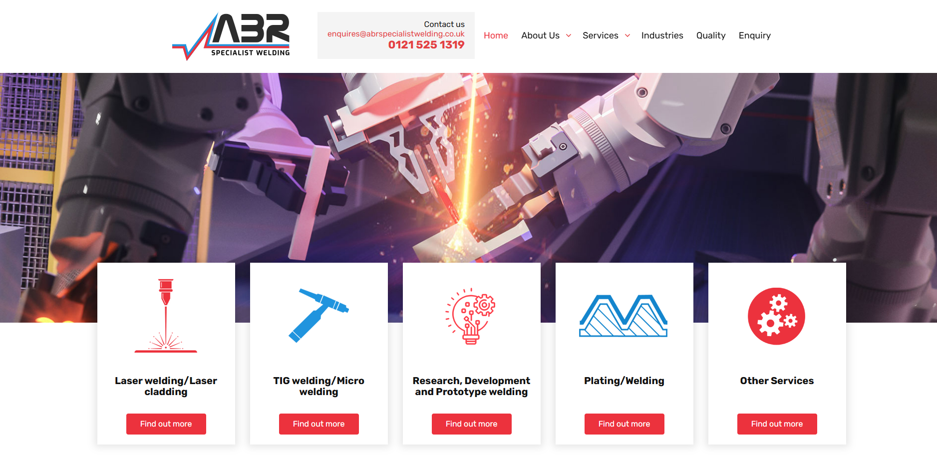 A B R Specialists Welding Ltd Website