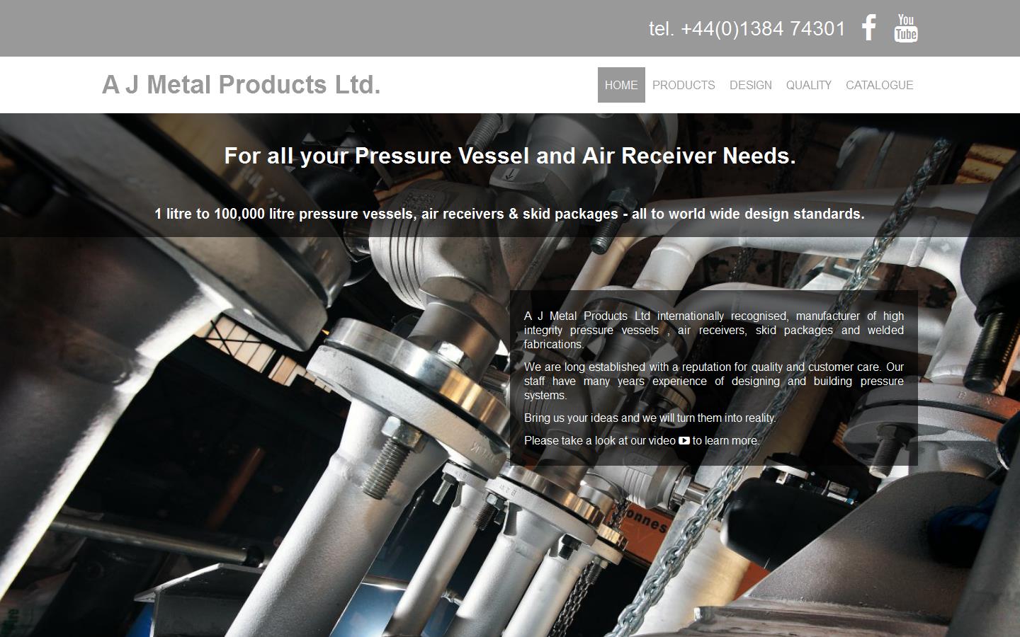 A J Metal Products Ltd Website