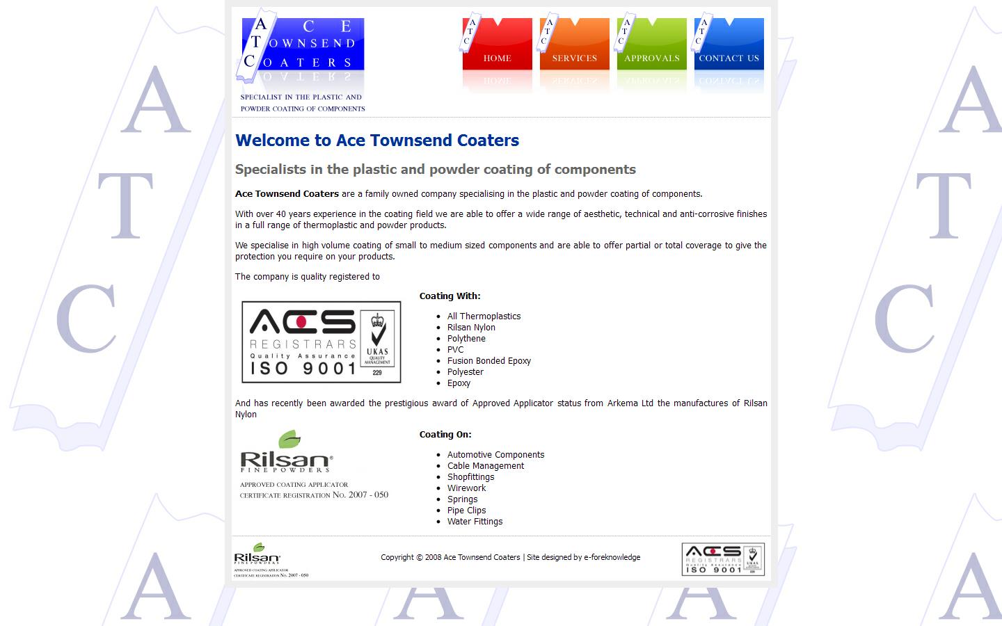 Ace Townsend Coaters Website