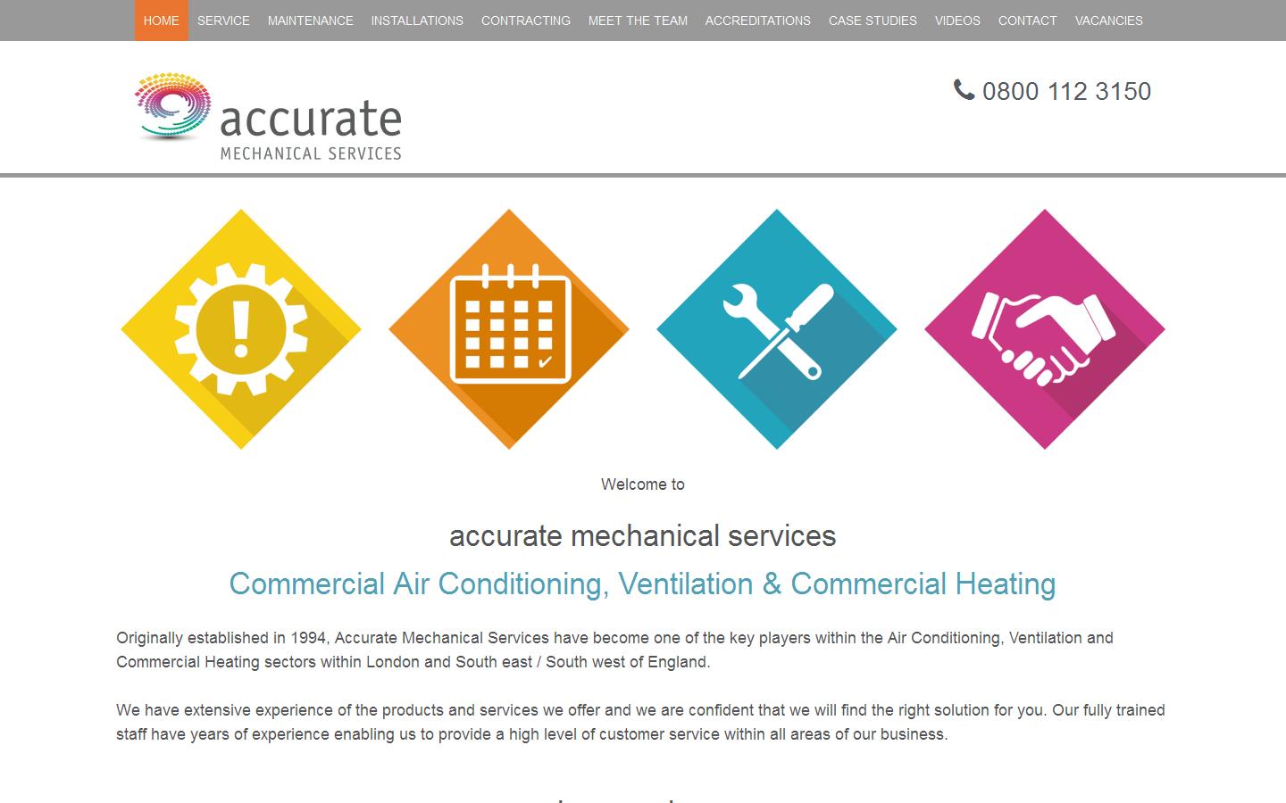 Accurate Mechanical Services Website