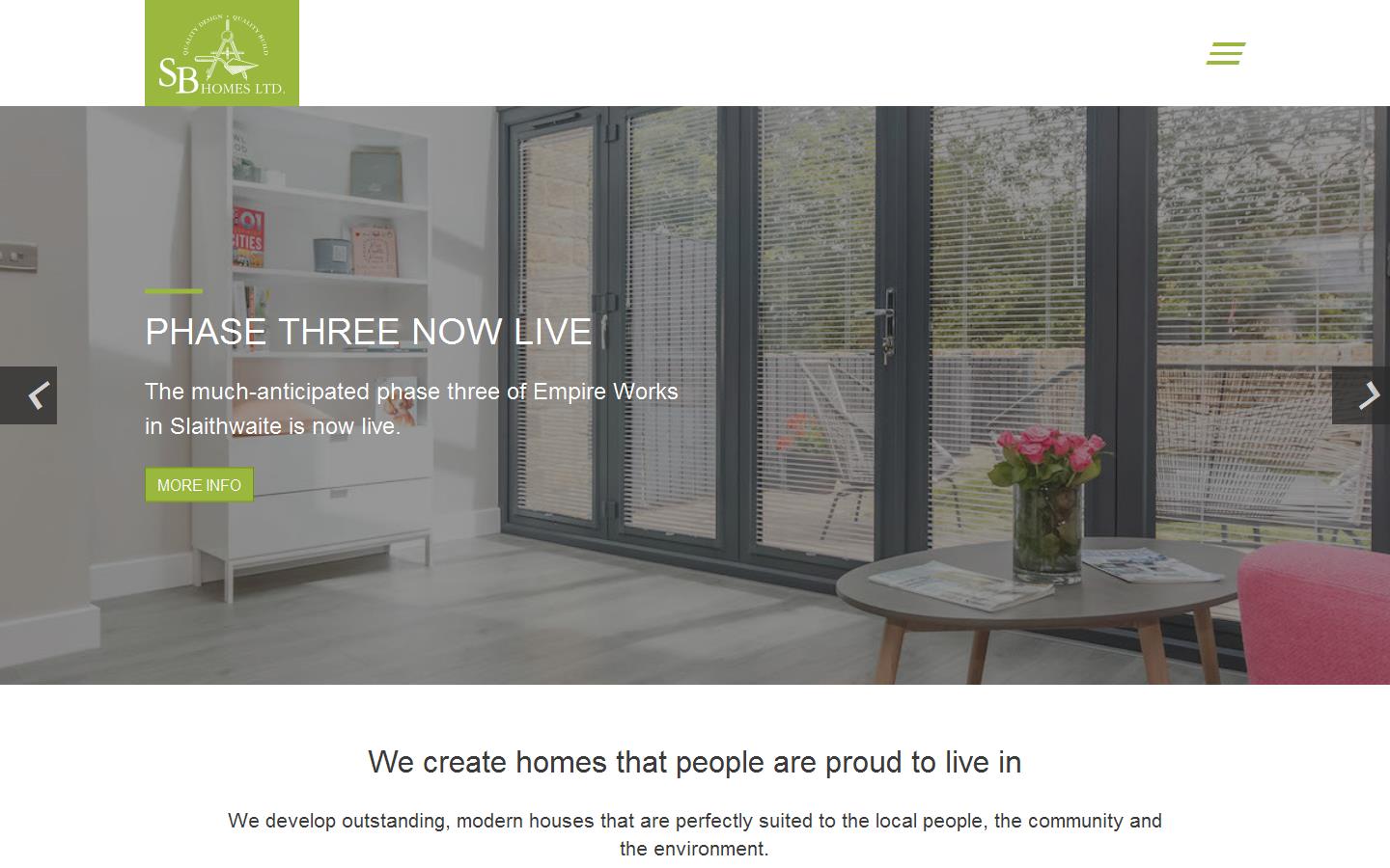 S B Homes Ltd Website