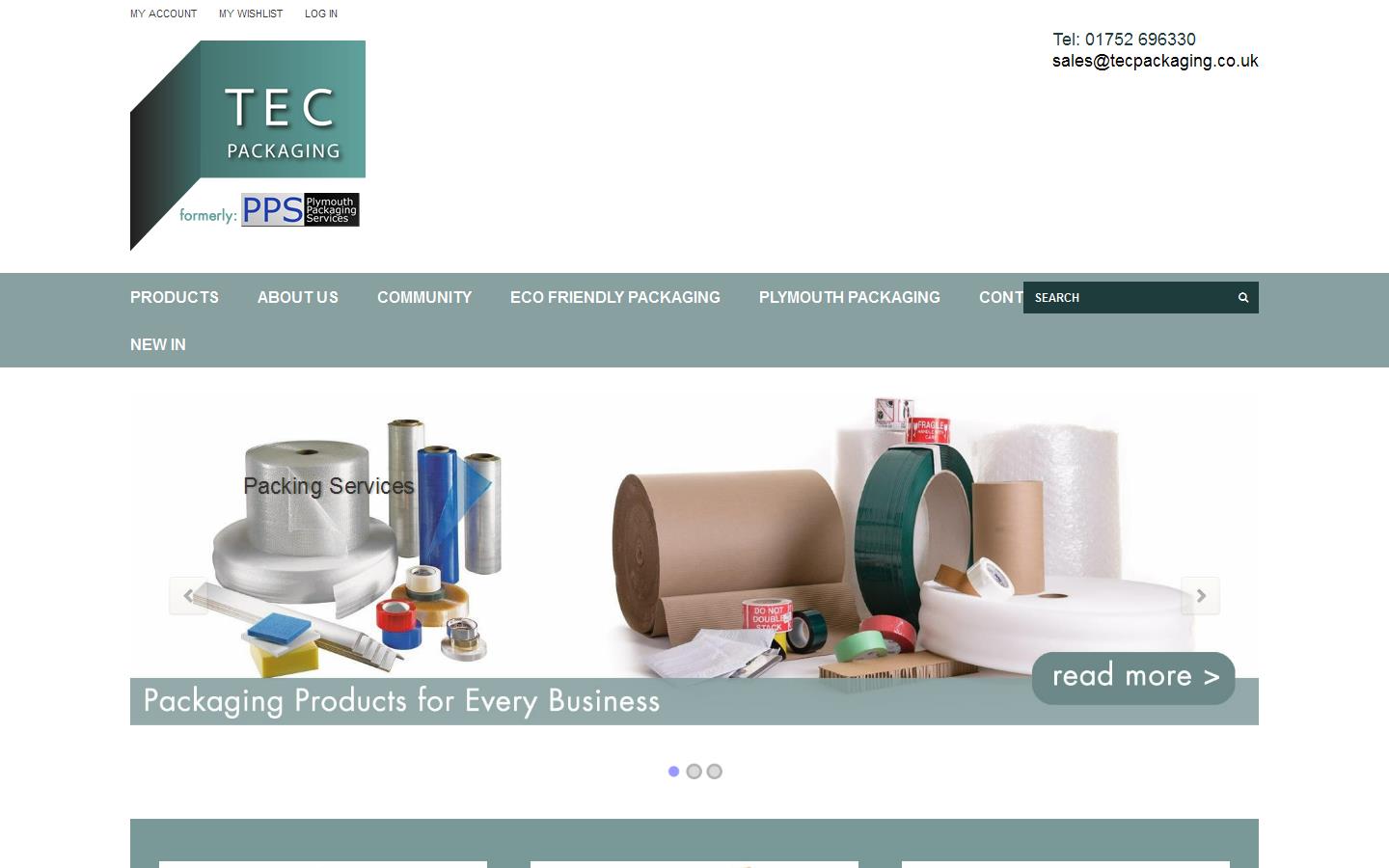 Tec Packaging Services Ltd Website