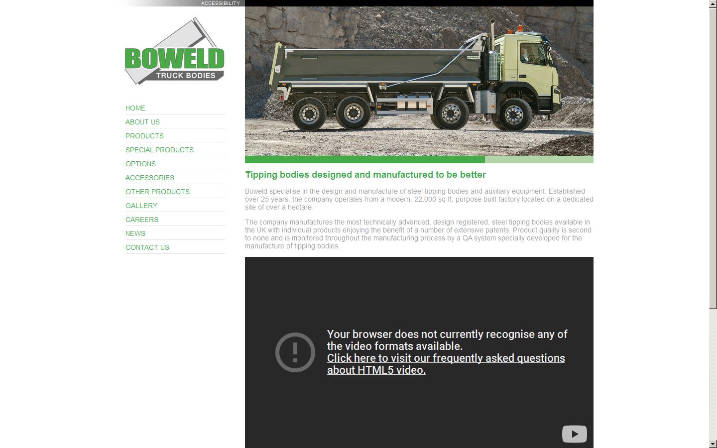 Boweld Truck Bodies Website
