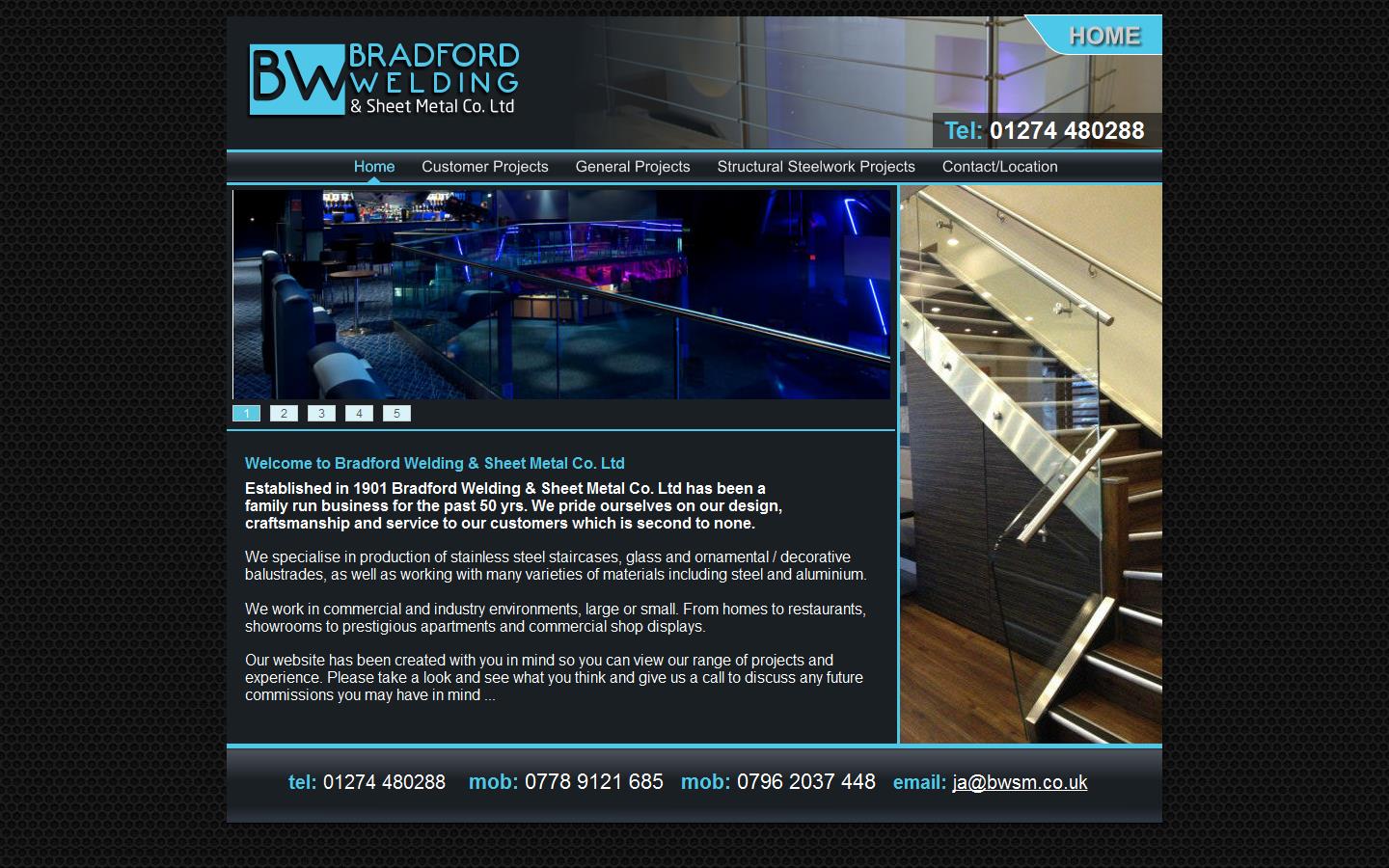 Bradford Welding & Sheet Metal Co. Ltd Website