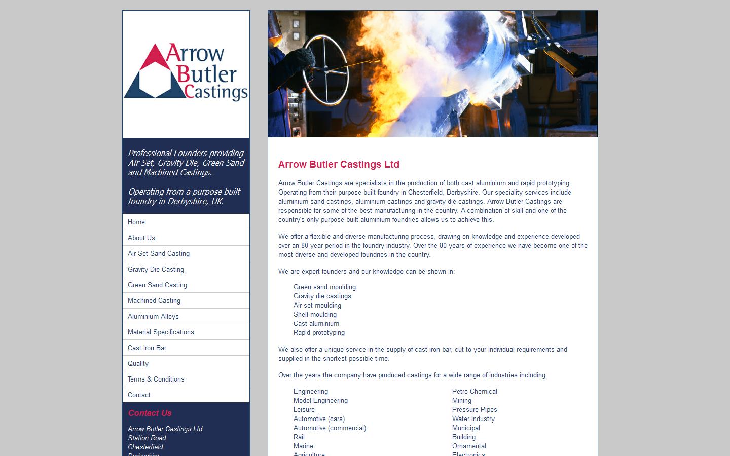Arrow Butler Castings Website