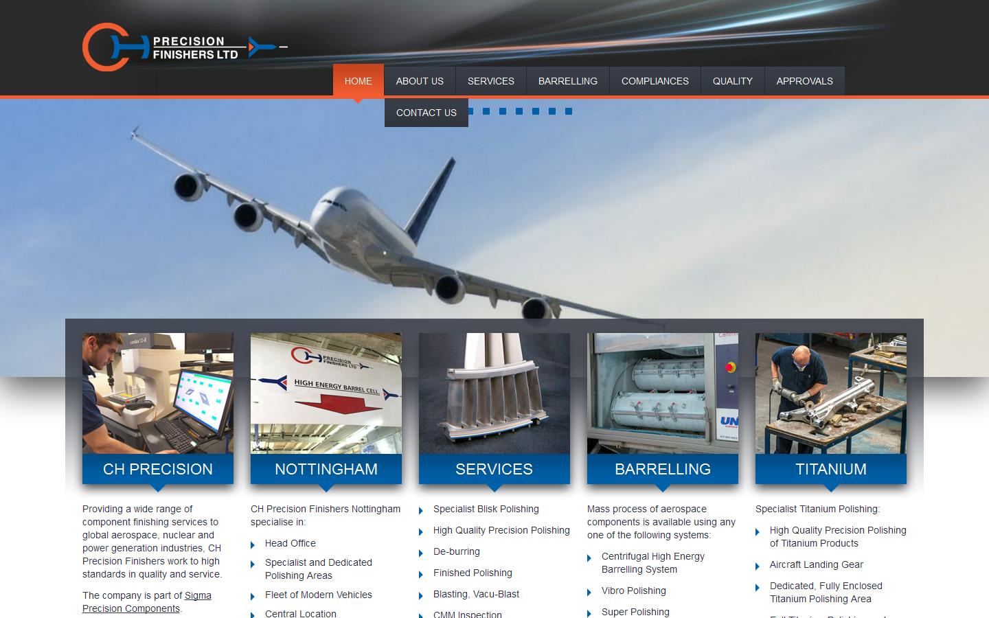 C & H Precision Finishers Ltd Website