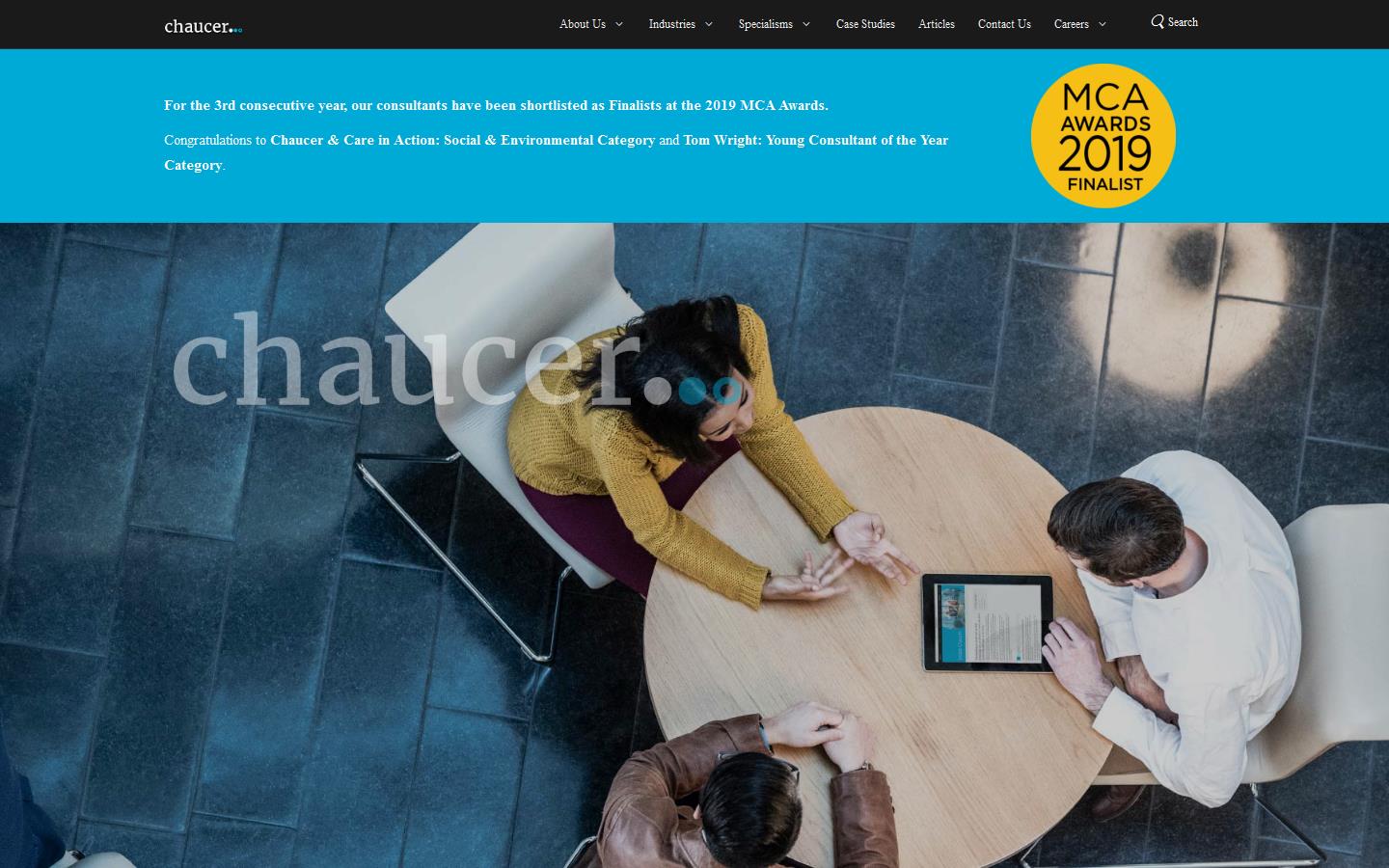 Chaucer Group Ltd Website