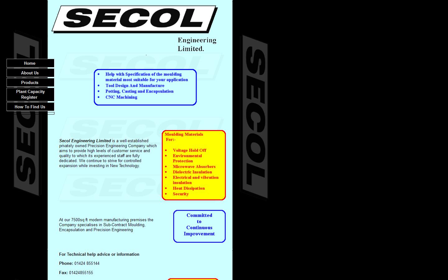 Secol Engineering Ltd Website