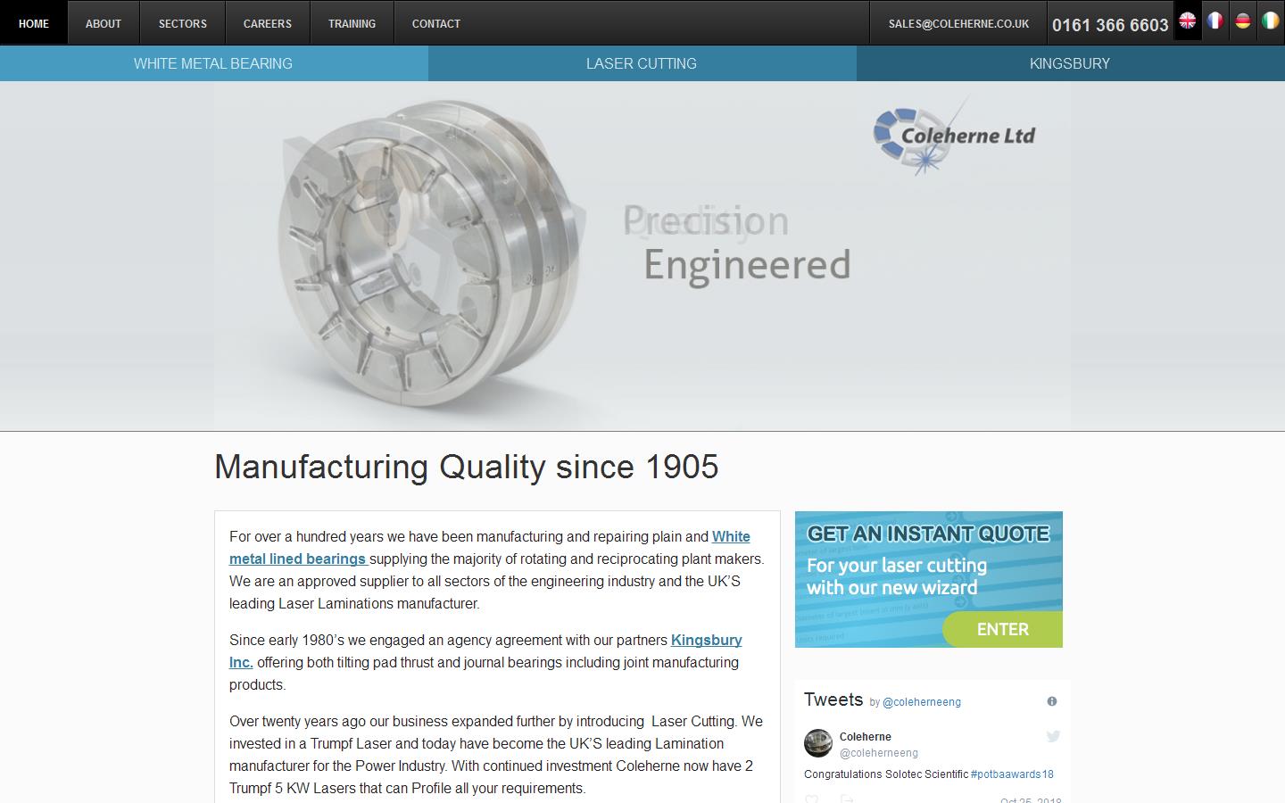 Coleherne Ltd Website