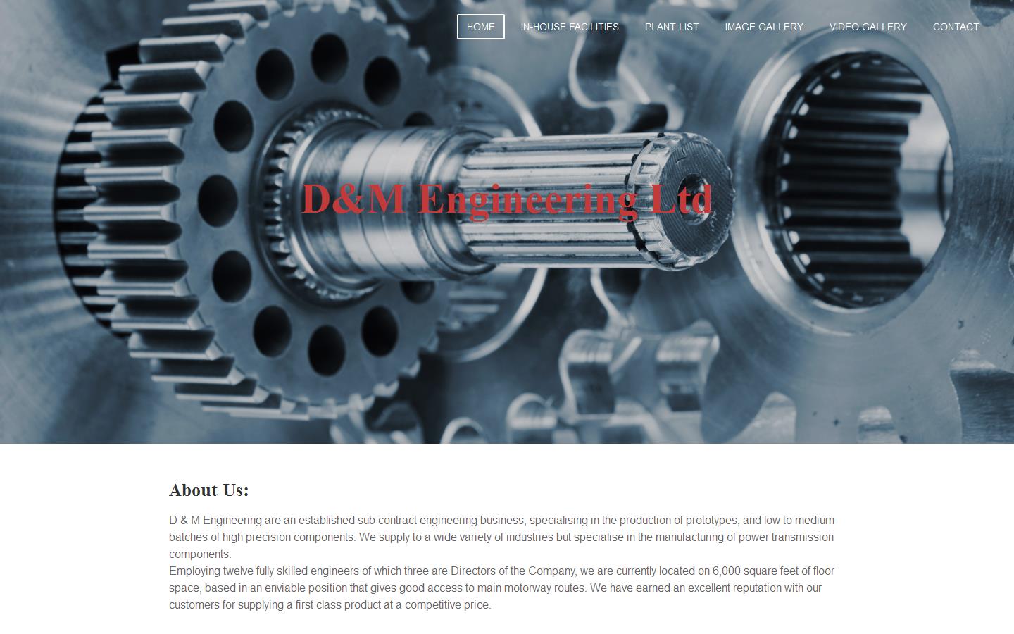 D & M Engineering Ltd Website
