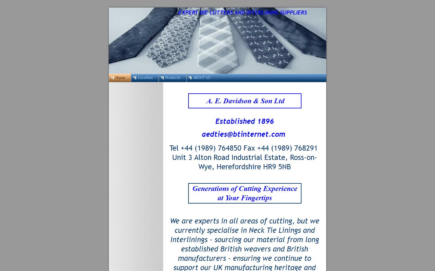 A E Davidson & Son Ltd Website