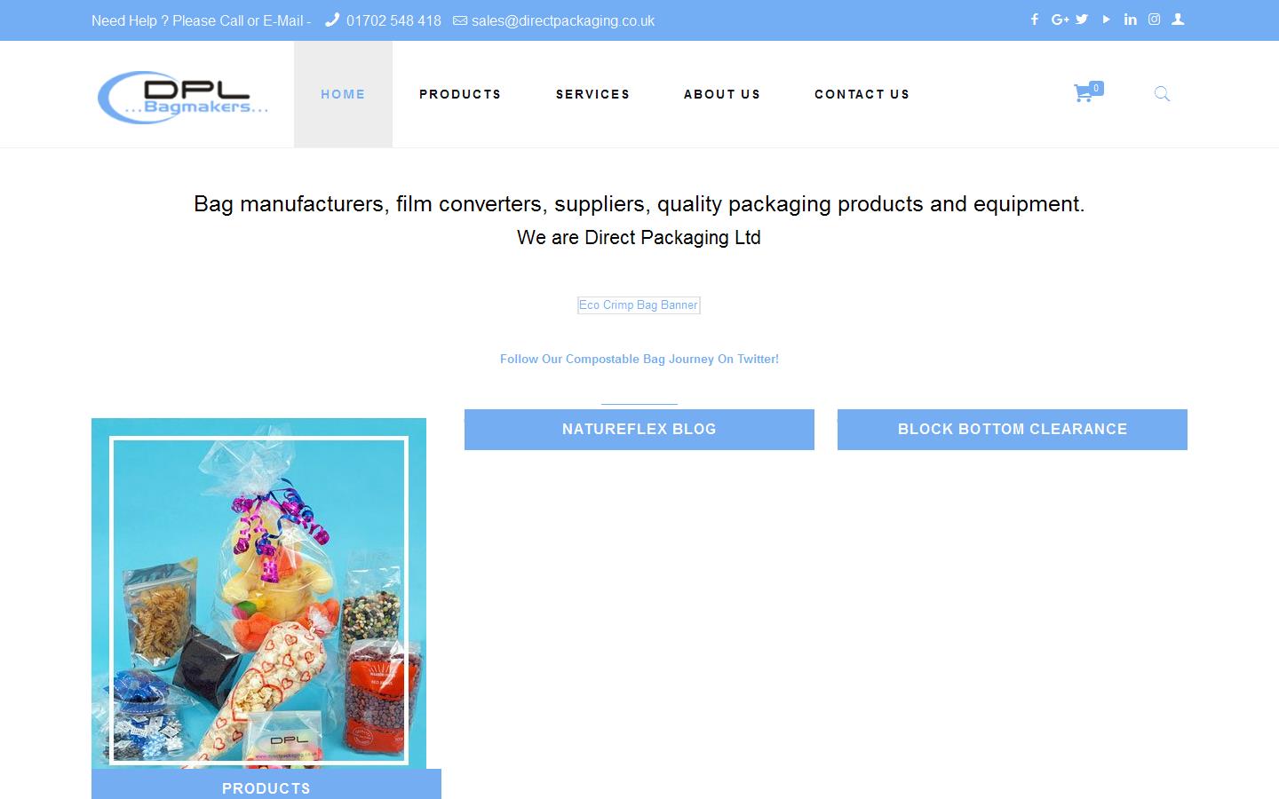 Direct Packaging Ltd Website