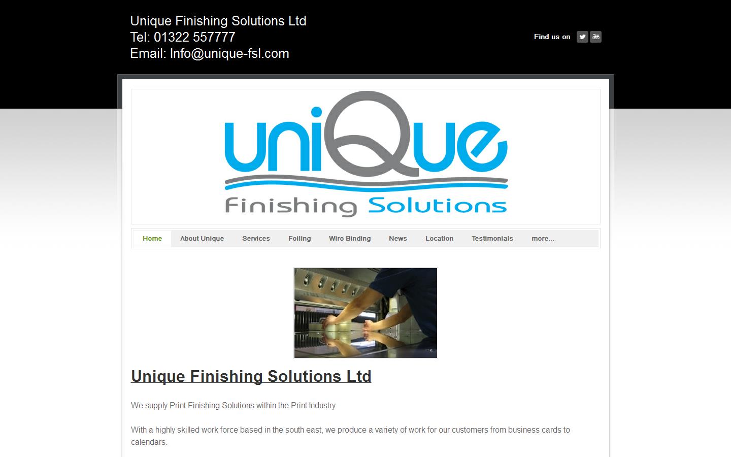 Unique Finishing Solutions Website