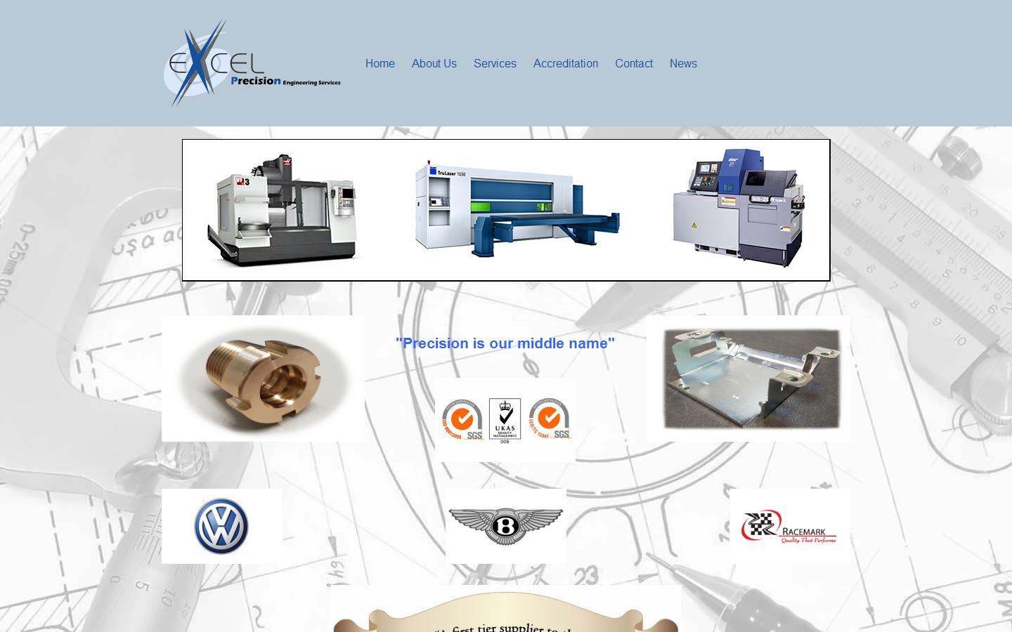 Excel Precision Engineering Services Website