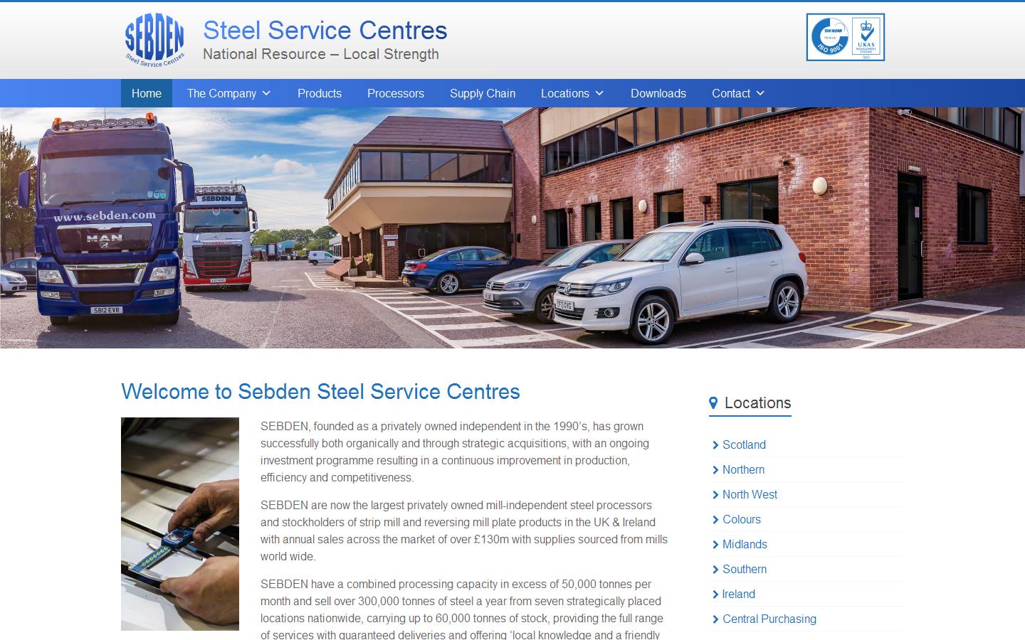 Sebden Steel Service Centres Ltd Website