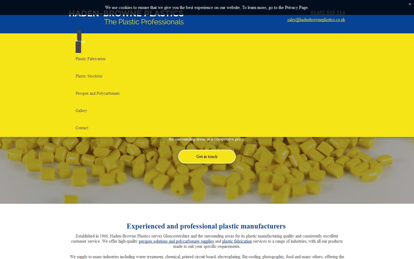 Haden-browne Plastics Website