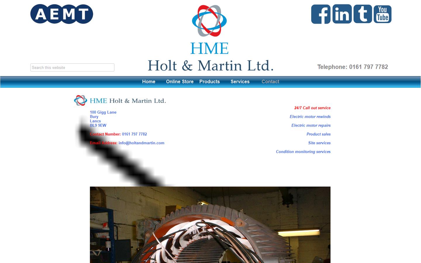 H M E Holt & Martin Ltd Website