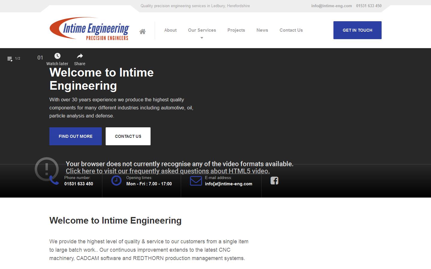 Intime Engineering Website