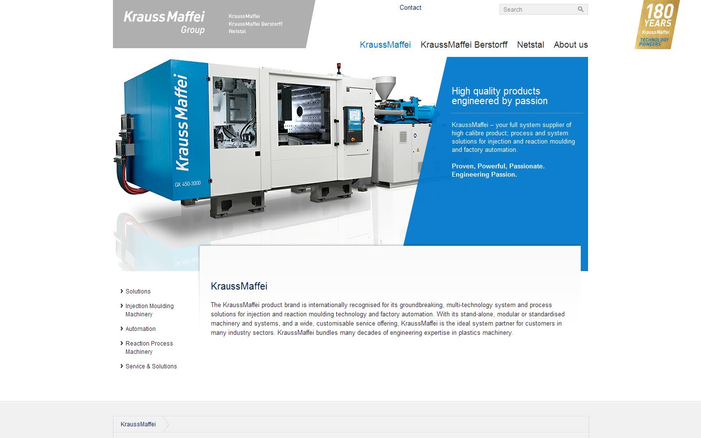 Krauss Maffei Website