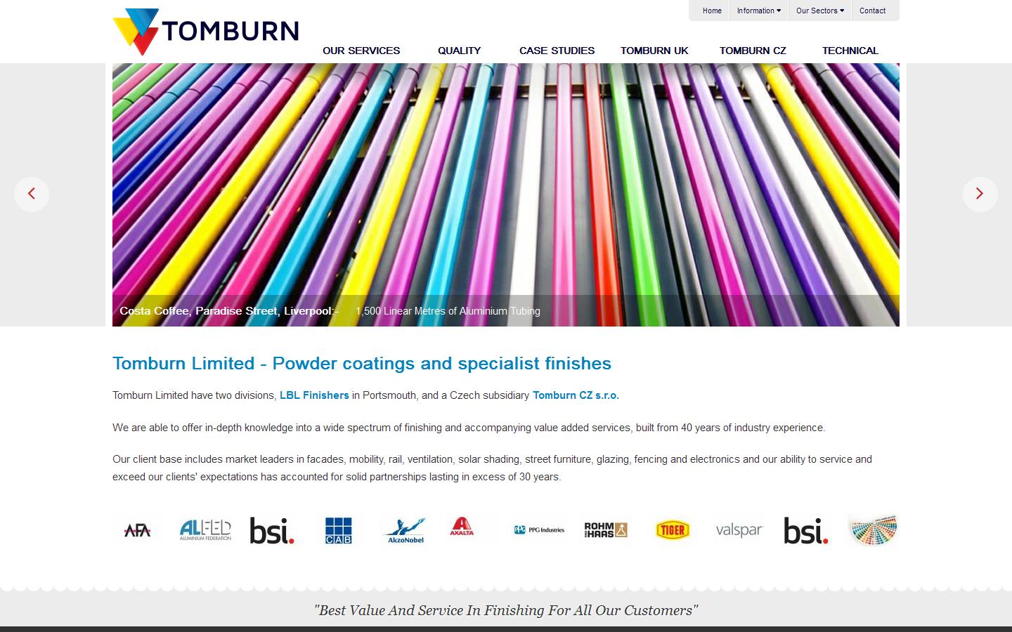 Tomburn Ltd Website