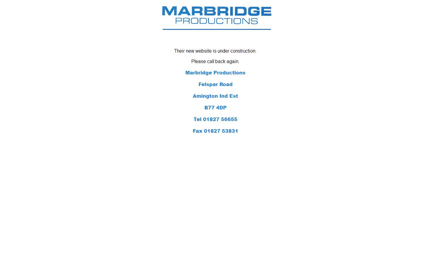 Marbridge Productions Website