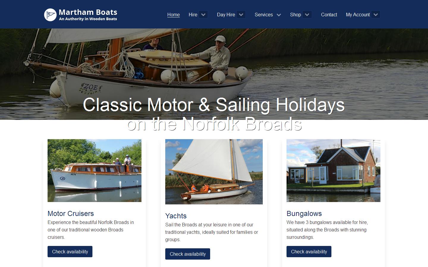 Martham Boat Building & Development Co. Ltd Website