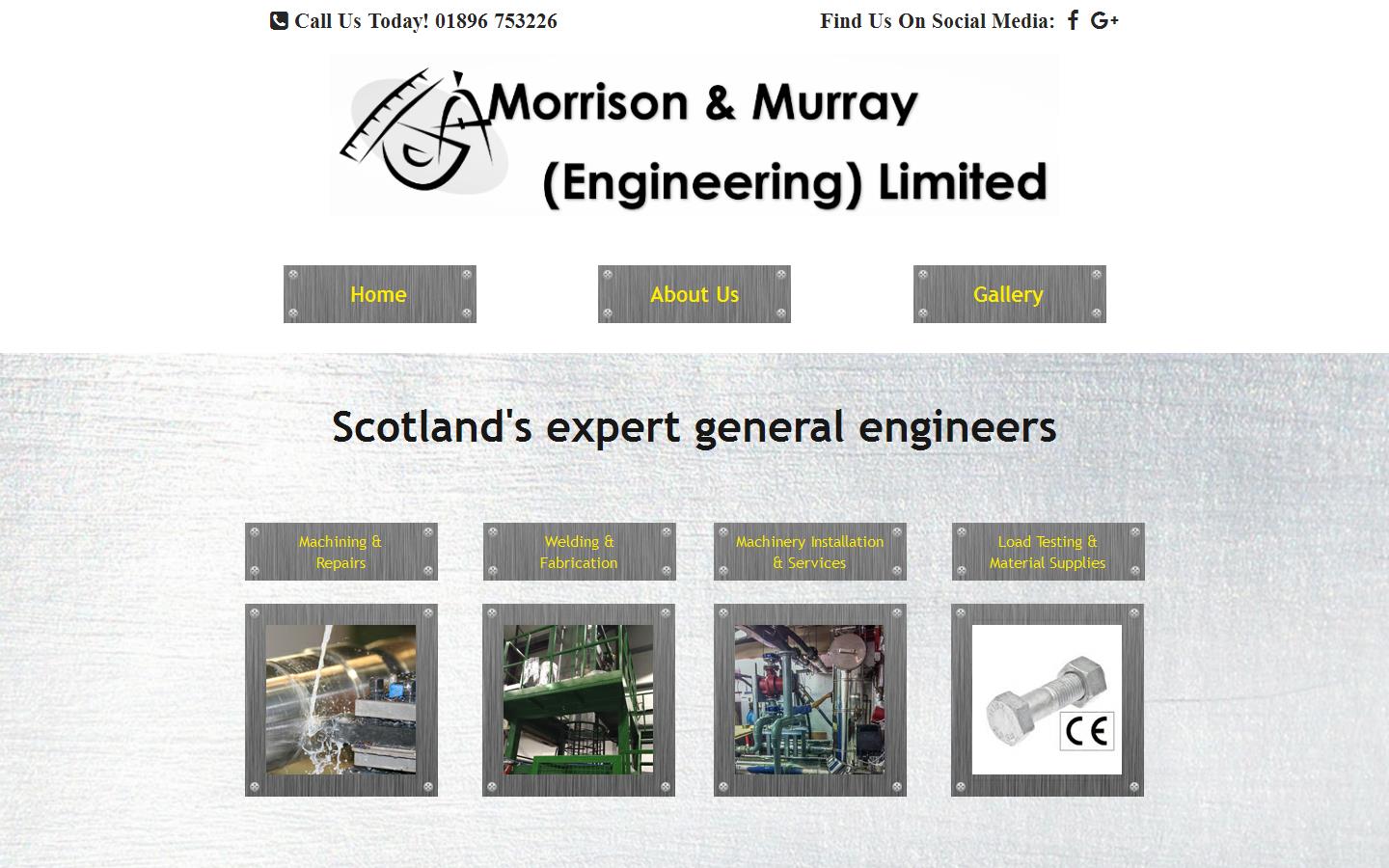 Morrison & Murray Engineering Ltd Website