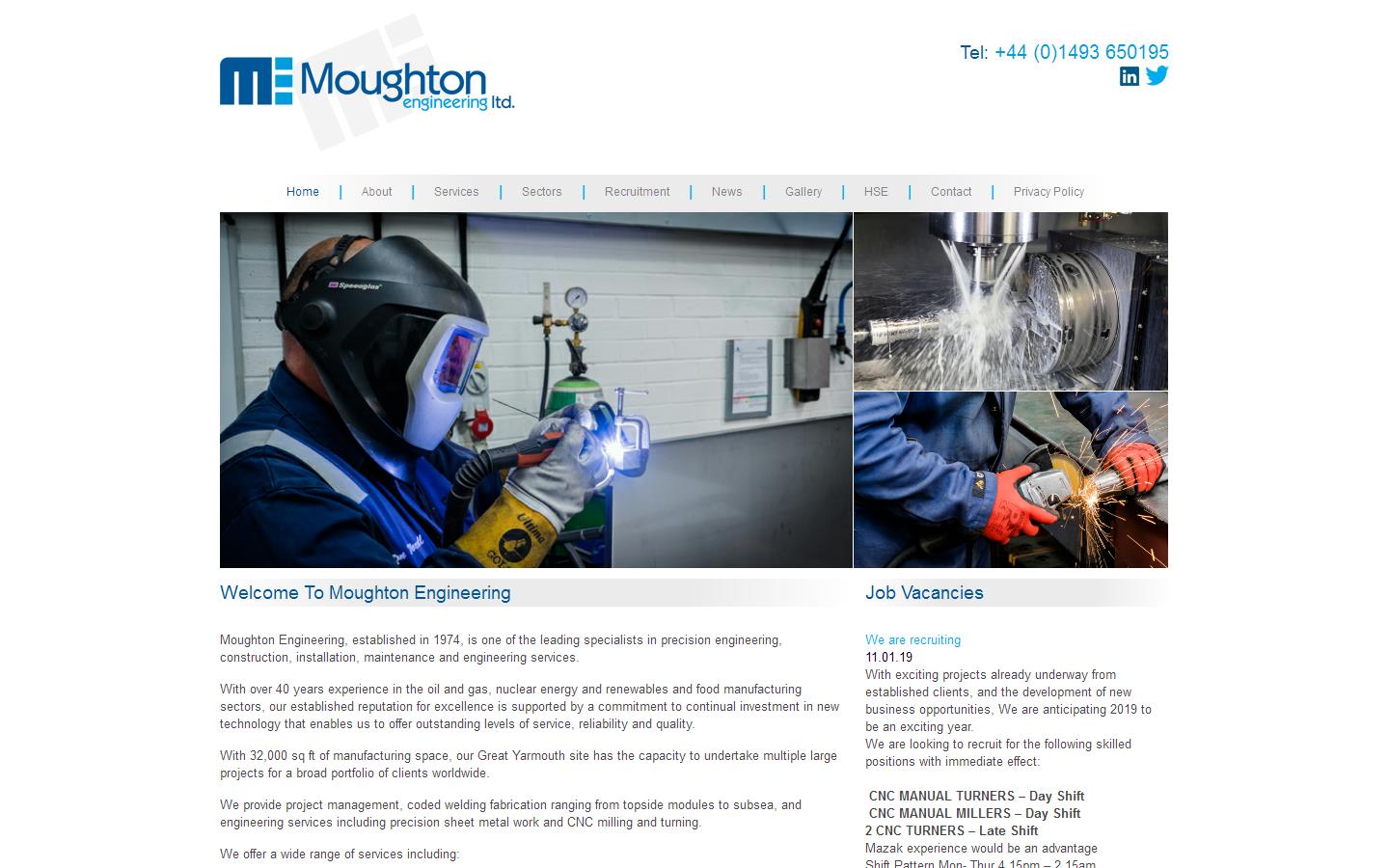 Moughton Engineering Ltd Website