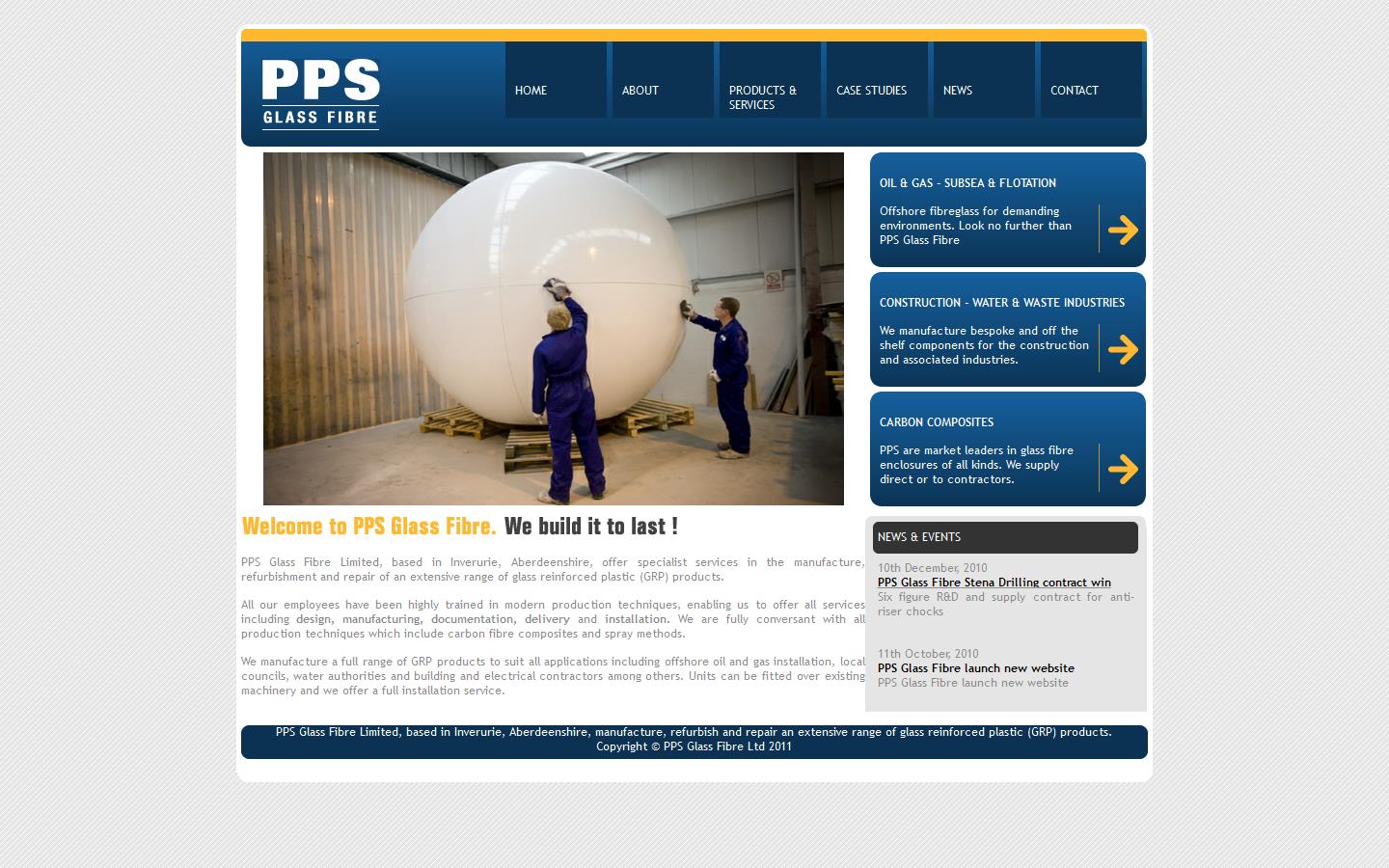 P P S Glassfibre Ltd Website
