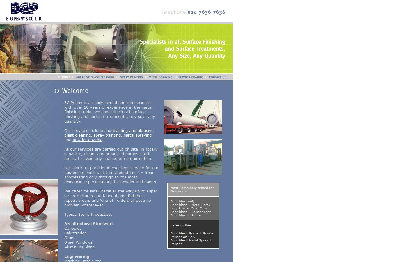 B G Penny & Co. Ltd Website