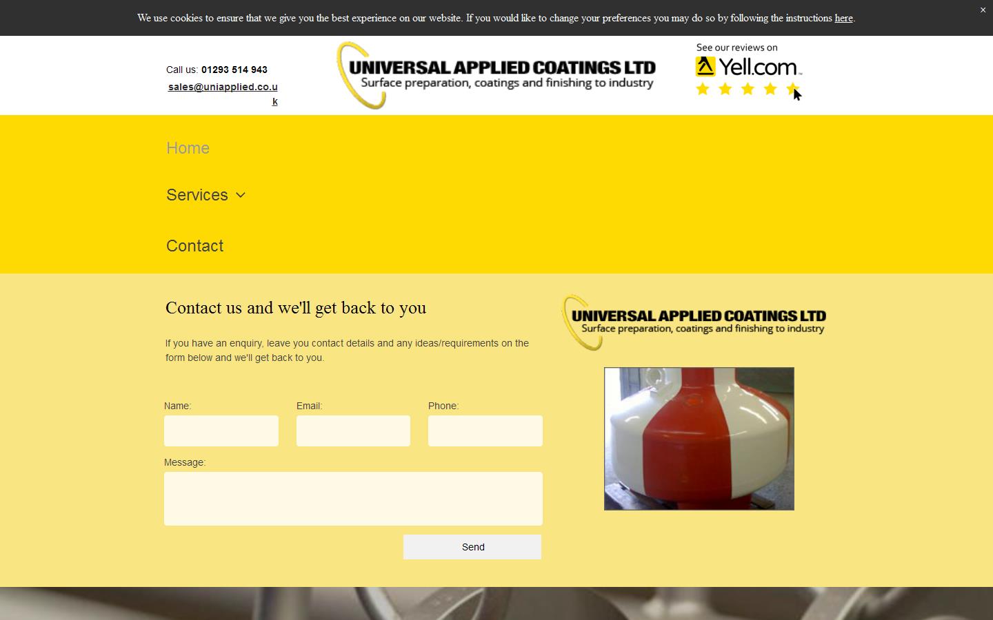 Universal Applied Coatings Ltd Website
