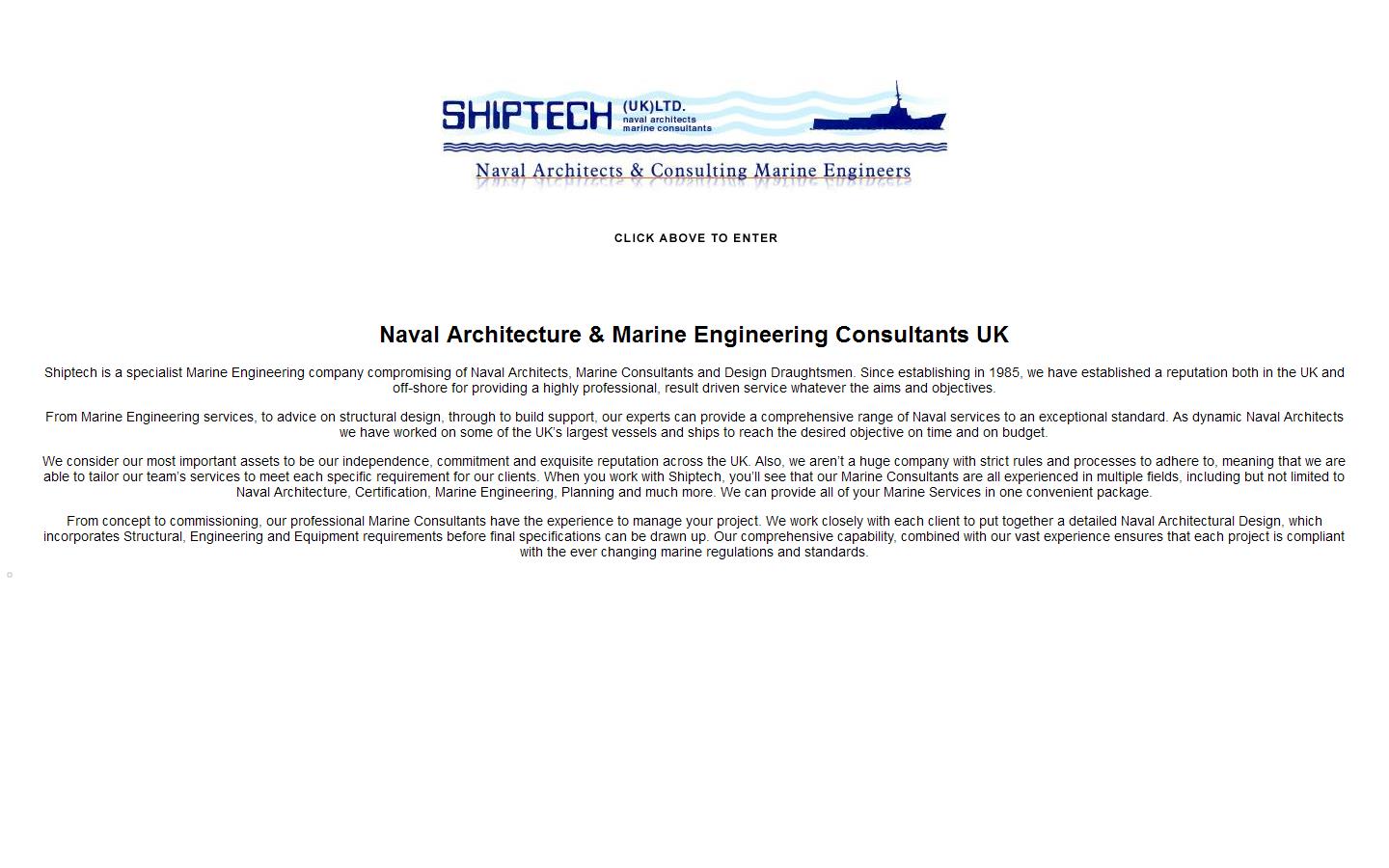 Shiptech UK Ltd Website