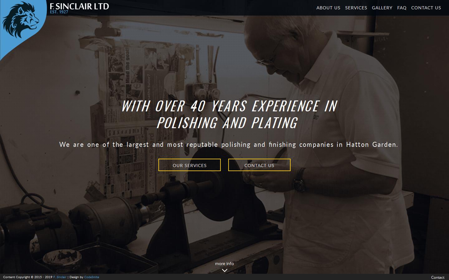 F Sinclair Polishers Ltd Website