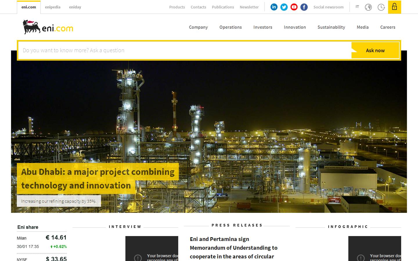 E N I Engineering Website