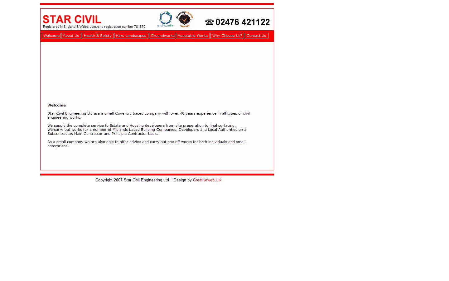 Star Civil Engineering Ltd Website