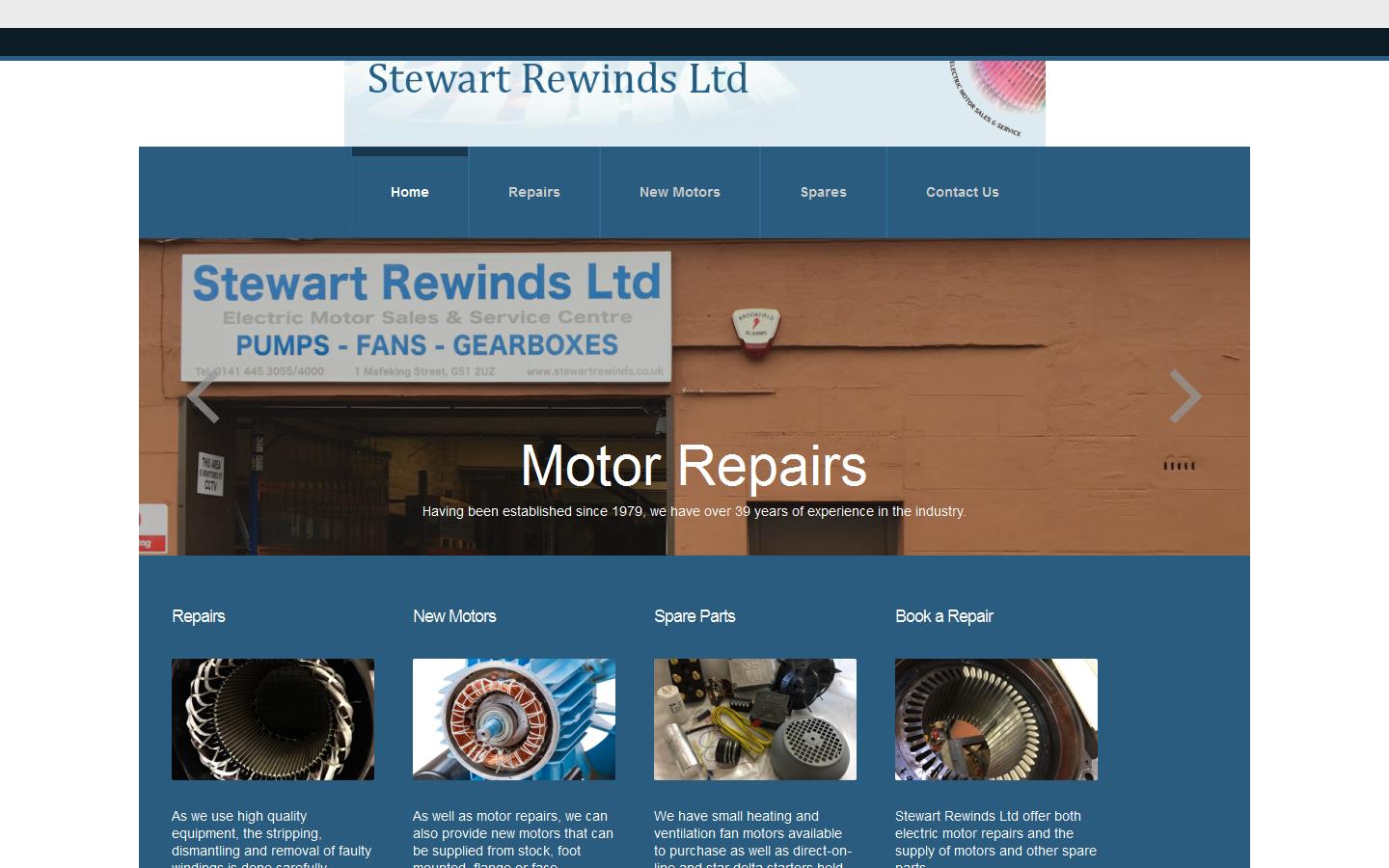 Stewart Rewinds Ltd Website