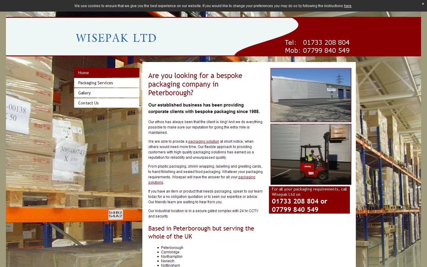 Wisepak Ltd Website